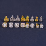 Moissanite Cluster Stud Earrings - Image 3