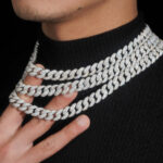 12mm 2 Row Diamonds Cuban Chain - Image 2