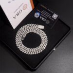 10mm 2 Row Of Diamonds Cuban Chain - Image 3