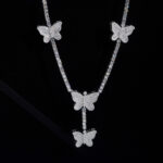3mm Elegant Butterfly Tennis Necklace - Image 3