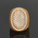 Iced Out Moissanite Oval Ring - Image 9