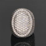 Iced Out Moissanite Oval Ring - Image 5