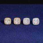 Moissanite Cluster Stud Earrings - Image 8