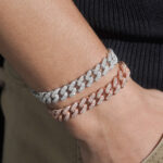 10mm 2 Rows Diamond Cuban Bracelet