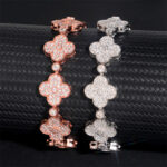 13mm Moissanite Iconic Clover Bracelet - Image 8
