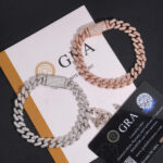 10mm 2 Rows Diamond Cuban Bracelet - Image 4