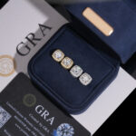 Moissanite Cluster Stud Earrings - Image 5