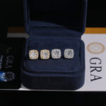 Moissanite Cluster Stud Earrings - Image 6