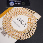 15mm Iced Out  Cuban Chain 3 Row Big Middle Row - Image 5