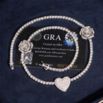 3mm One Heart Two Rose's Moissanite Tennis Necklace - Image 5