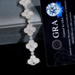 13mm Moissanite Iconic Clover Bracelet - Image 6