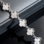 13mm Moissanite Iconic Clover Bracelet - Image 9