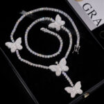 3mm Elegant Butterfly Tennis Necklace - Image 4