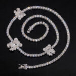 3mm Moissanite Tennis Necklace The Three Little Bear's - Image 9