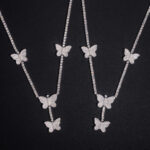 3mm Elegant Butterfly Tennis Necklace - Image 5