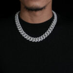Precision 16mm 3 Row of Diamonds Cuban Chain