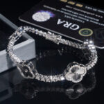 3mm Four Leaf Clover Tennis Bracelet - Image 5