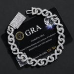 10mm Moissanite Infinity Link Bracelet - Image 4