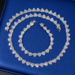 8mm Heart Link Moissanite Bracelet - Image 4
