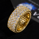 5 Row Moissanite Eternity Ring - Image 3