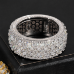 5 Row Moissanite Eternity Ring - Image 2