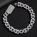 10mm Moissanite Infinity Link Bracelet - Image 7