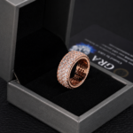5 Row Moissanite Eternity Ring - Image 9