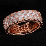 3 Row Moissanite Eternity Ring - Image 4