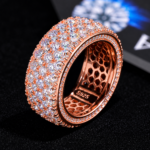 5 Row Moissanite Eternity Ring - Image 4