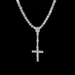 5mm Moissanite Cross Tennis Necklace - Image 2
