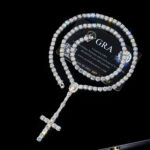 5mm Moissanite Cross Tennis Necklace - Image 4