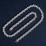 VVS1 Moissanite Pear Shape Tennis Necklace 7mm - Image 4